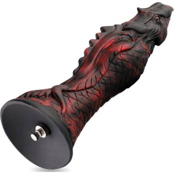 HISMITH HSA154 Evil Fisher Silicone Dildo KlicLok 25, 9cm Black-Red