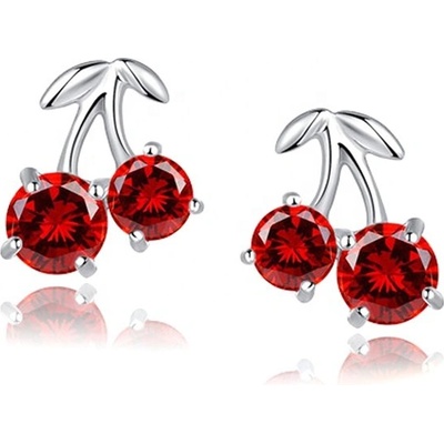 Silenti Jewelry Сребърни обеци "Черешки