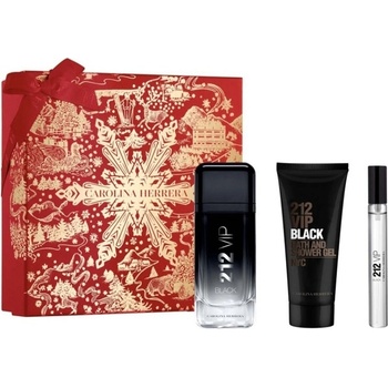 Carolina Herrera 212 VIP Black Комплект (EDP 100ml + EDP 10ml + SG 100ml) за Мъже