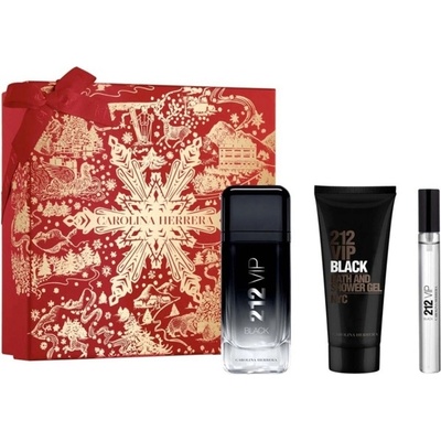 Carolina Herrera 212 VIP Black Комплект (EDP 100ml + EDP 10ml + SG 100ml) за Мъже