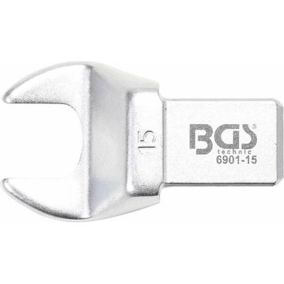 BGS Technic Nástrčný plochý otevřený klíč 15 mm s upnutím 14x18 mm BGS 6901-15