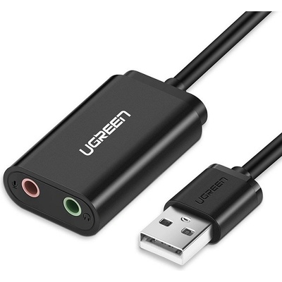 UGREEN Адаптер Ugreen - US205, USB2.0/3.5mm, черен (0412001)