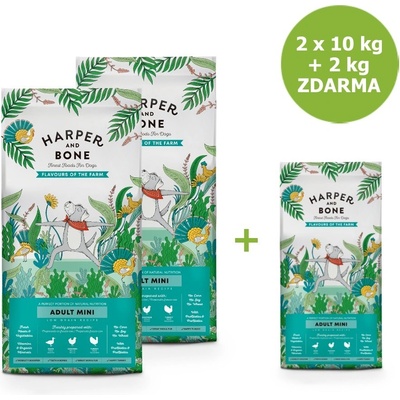Harper and Bone Adult Mini příchutě farmy 2 x 12 kg