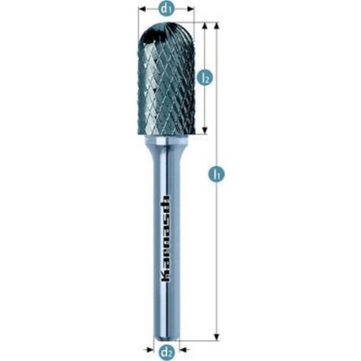 Karnasch Professional Tools Válcová technická fréza se zaoblenou hranou nepovlakovaná - 11.3022-125