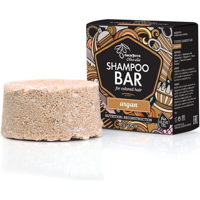 Macrovita Olive-Elia Shampoo Bar for Colored Hair Argan Tuhý šampón pre farbené vlasy s arganovým olejom 80 g