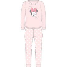 Dievčenské velúrové pyžamo Minnie Mouse sv.ružová