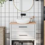 vidaXL Плот за баня 80x40x1, 5 см масивно дърво бук (355984)