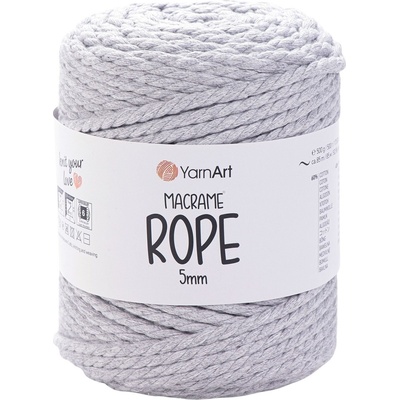 YARNART Macrame Rope 5 mm 85 m 756 Light Grey юта (Macrame Rope 5 mm 756)