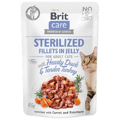 Brit Care Cat Fillets in Jelly Sterilized Hearty Duck & Tender Turkey 85 g