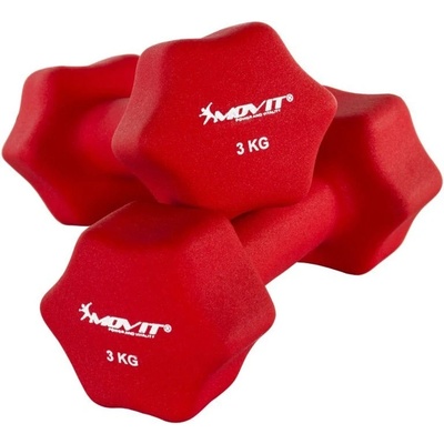 Movit Činky potažené/pogumované pevné 2 x 3 kg