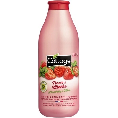 Cottage Moisturizing Shower Milk Strawberry & Mint sprchové mléko 97% přírodní 750 ml