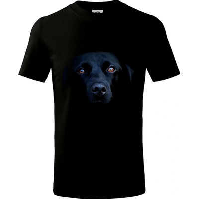 Labrador fotka tričko detské čierna