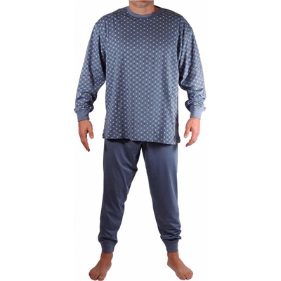 H&F Hopefine Mireček pánské pyžamo s náplety W-042C světle šedá