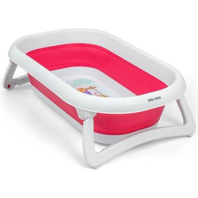 Milly Mally Dětská skládací vanička s výpustí Aqua růžová