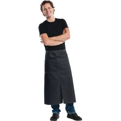 Gastrofans Zástěra do pasu Chaud Devant černý denim 90 x 50 cm
