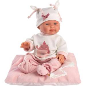 Llorens 26312 NEW BORN МОМИЧЕ - реалистична кукла бебе с цяло винилово тяло - 26 см (4-26312)