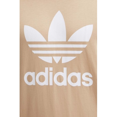 adidas Originals Памучна тениска adidas Originals в бежово с принт IZ2351 (IZ2351)