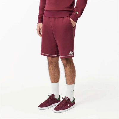 Lacoste Поларени къси панталони Lacoste Roland Garros Edition Fleece Tennis Shorts - Red