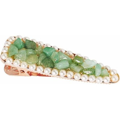 Crystallove Aventurine Hair Clip sponka do vlasov 1 ks