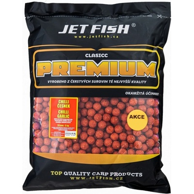 Jet Fish Boilies Premium Clasicc 5kg 24mm Chilli / Cesnak