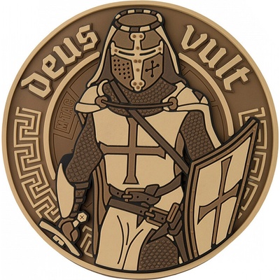 Nášivka M-Tac Deus Vult 3D - coyote-hnědá