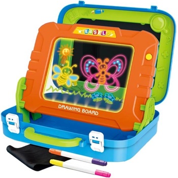 Флуоресцентна дъска за рисуване 2в1 (в куфарче)