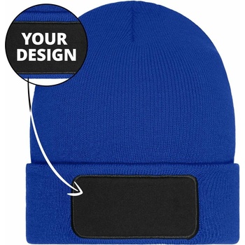 Myrtle beach Pletená čepice thinsulate s nášivkou MB7407 Royal