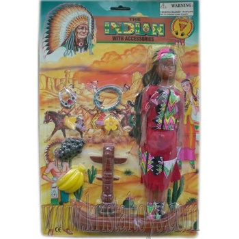 Image 1 of Комплект кукла Индианка с аксесоари