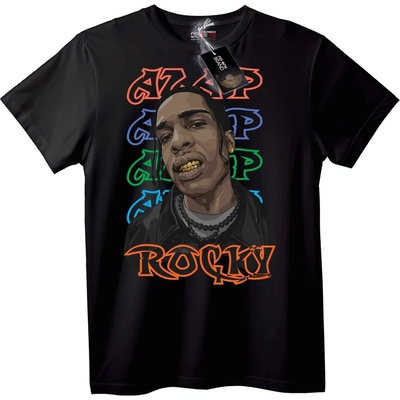 NOONEBRAND Тениска A$AP Rocky с Графика - S, Black