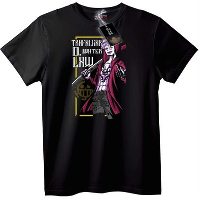 NOONEBRAND Тениска Трафалгар Лоу Аниме - 7XL, White