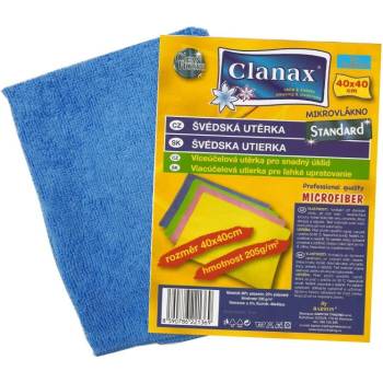 Clanax Univerzálna švédska utierka z mikrovlákna 40 x 40 cm 250 g rôzne farby 1 ks