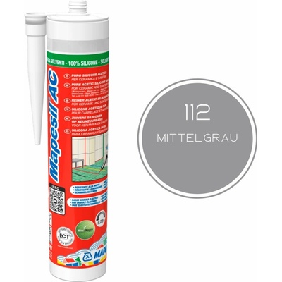 Mapesil AC 112 silikonový tmel 310 g středně šedá