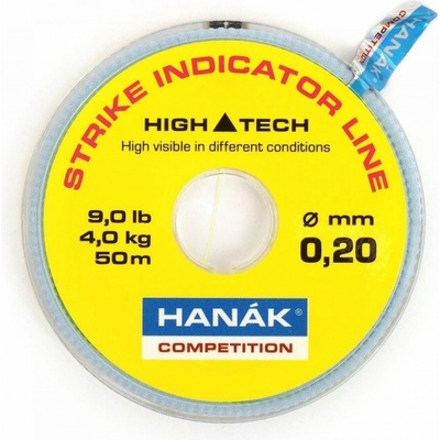Hanák Competition Strike Indicator Line fluo žlutá 50m 0,25mm 6kg