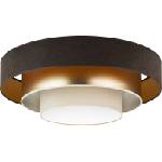 Duolla - LED Плафониера LUNETA LED/26W/230V Ø 60 см 4000K кафяв/златист (DU606288)
