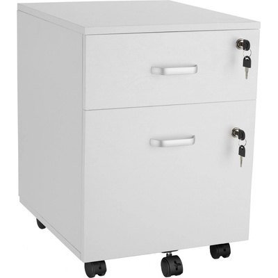 Tectake 405459 kontejner na kolečkách vagur bílá – Zboží Dáma