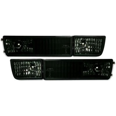 Кристални мигачи с декоративен халоген за Golf 3 / Vento - черни