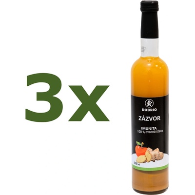Dobrio Zázvor s ovocím a medom ovocná šťava 3 x 500 ml