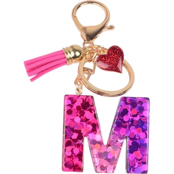 HARAHU Ключодържател Азбука - М / Розова / Сърце kp37983 (37983)
