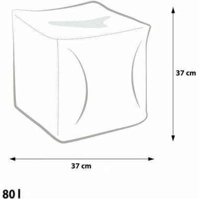 Ecopuf Taburetka - CUBE - S ekokůže - Modrá
