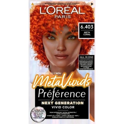L'Oréal Préférence Meta Vivids полупостоянна боя за коса 75 ml цвят оранжева за жени