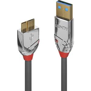 Lindy Кабел Lindy, от USB-A(м) към USB Micro-B(м), 1m, сив (36657)