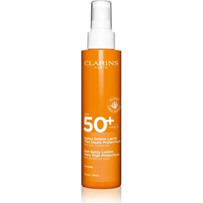 Clarins Sun Care Spray Lotion opalovací sprej na tělo a obličej SPF 50+ 150 ml