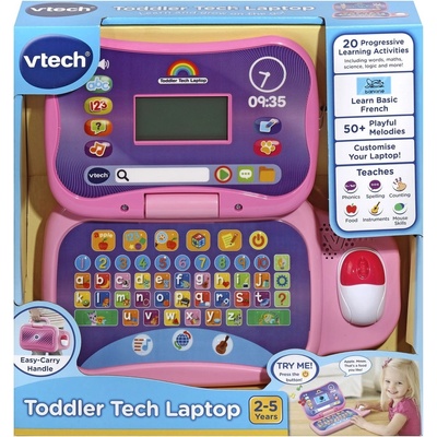 VTech Образователна играчка Vtech - Лаптоп, розов (на английски) (V524853)