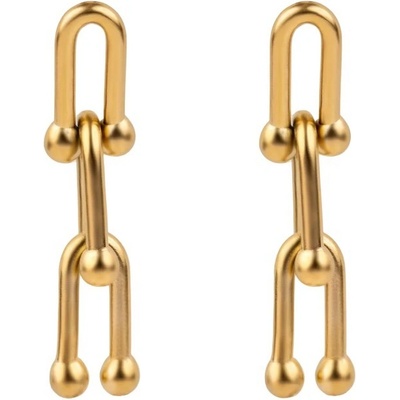Marc Malone Úchvatné pozlacené visací náušnice Ivy Gold Earrings MCE250180G
