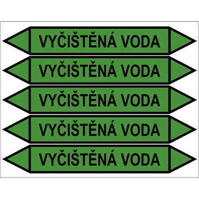 Značení potrubí, vyčištěná voda PZG 009384