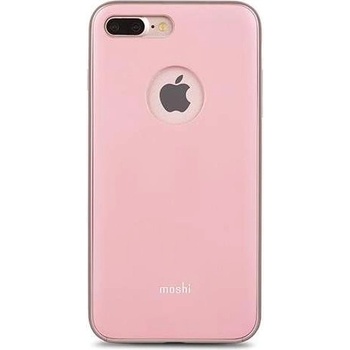 Moshi iGlaze Case - тънък удароустойчив хибриден кейс за iPhone 8 Plus, iPhone 7 Plus (розов)