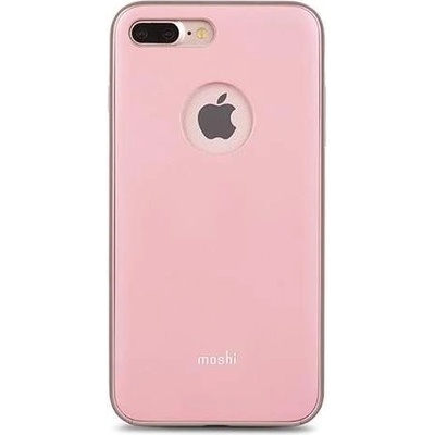 Moshi iGlaze Case - тънък удароустойчив хибриден кейс за iPhone 8 Plus, iPhone 7 Plus (розов)