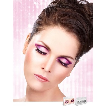 Image 1 of Черни мигли с бледолилави кристали