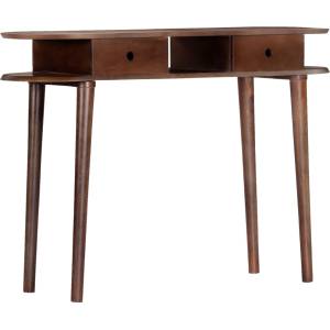 vidaXL Конзолна маса 110x35x76 см, масивна акациева дървесина (282872)