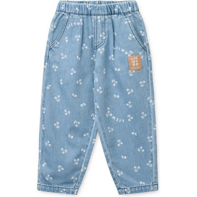 LIEWOOD Детски дънки LIEWOOD Kid's Borris Printed Light Denim Jeans - Cherry Heart Sandy / Denim - размер 98 (EU) (701-4623-0113)